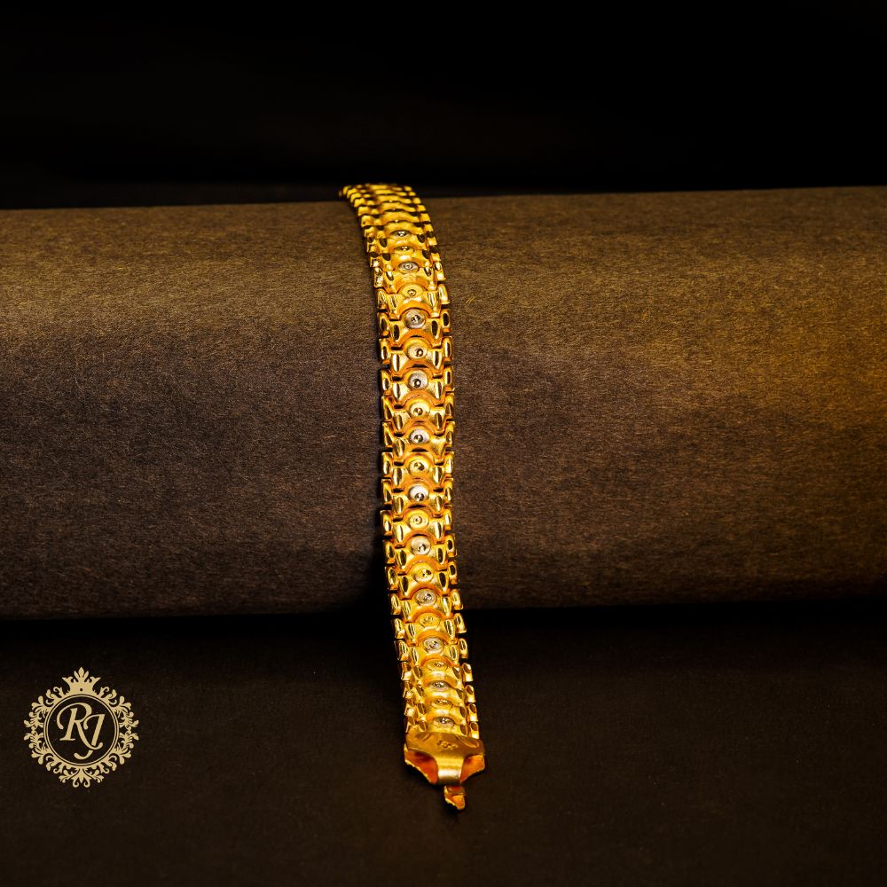 💪 Bahubali Luxury Design Top-Grade Silver Tone Gold Plated Bracelet for Men | Premium Quality Jewelry ✨